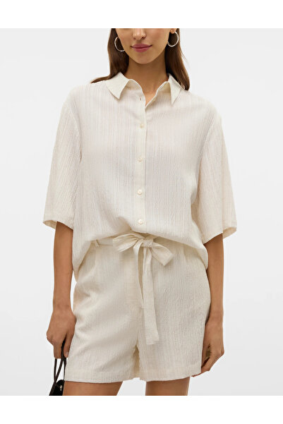 Sheya Sheya short-sleeved shirt, cream