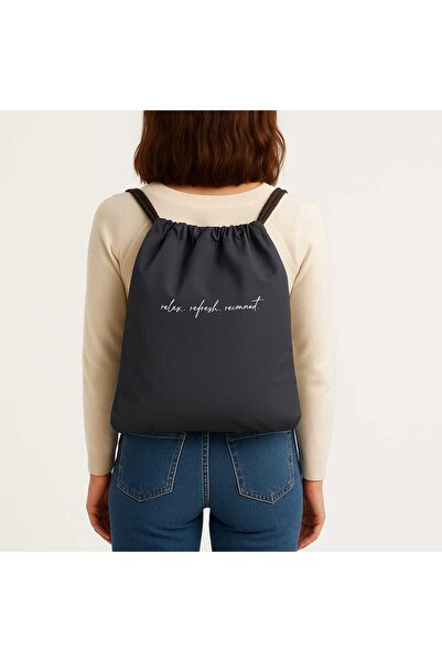 Nevvera Home Paraşüt Kumaş İpli Sırt Çantası 45x30 cm – Su Geçirmez Spor ve Günlük Çanta