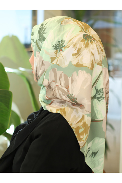 efdal şal eşarp Κρεπ Κασκόλ με σχέδιο Παπαρούνα - ΜΕ ΔΩΡΟ ΚΑΜΠΑΝΙΑ!