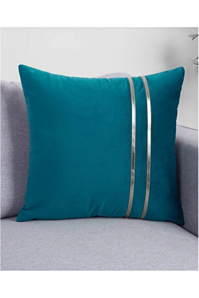 DeccoStil Throw Pillow Cover with Silver Detail (1 Piece)