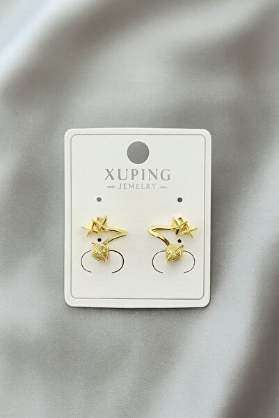 ŞEHRAZAT HANDMADE TASARIM Minimalist Gold Steel Design Earrings
