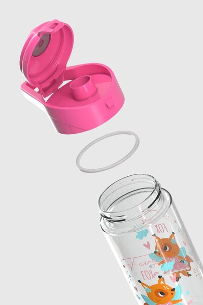 Renga Juno Fox Patterned 500 ml Children's Water Bottle 912096 Fuchsia