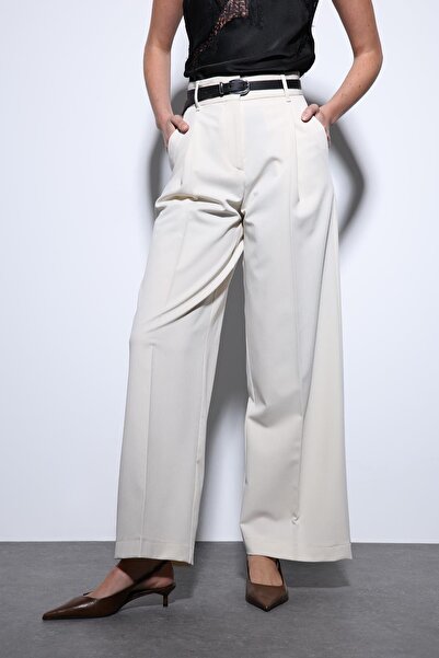 Antioch Ecru Wide Leg Women's Trousers