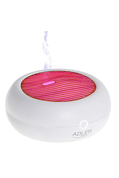 adler Difuzor cu ultrasunete pentru aromaterapie, lumină LED, USB, rezervor de 70 ml, 3 moduri, alb, AD 7969