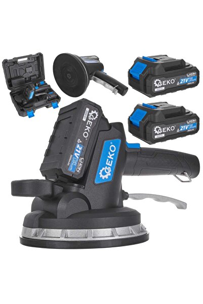 GEKO Ventuza vibranta pentru placi cu acumulator si incarcator, 2 x 21 V, G80673