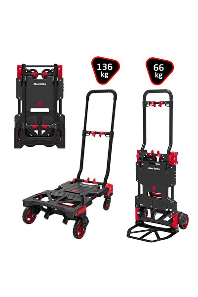 Max Extra FW-90TP Katlanır İkisi Bir Arada Koli Taşıma Arabası 66/136 kg