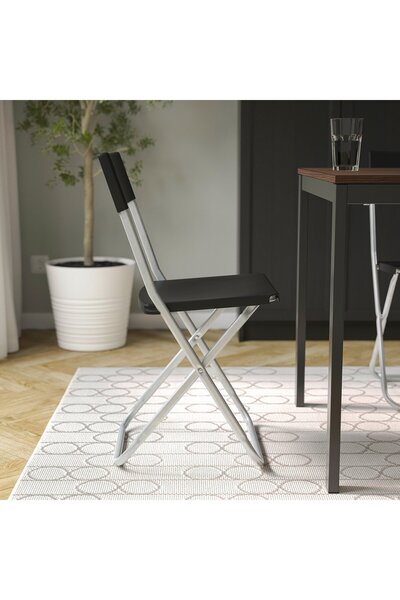 IKEA GUNDE Foldable Chair, Black
