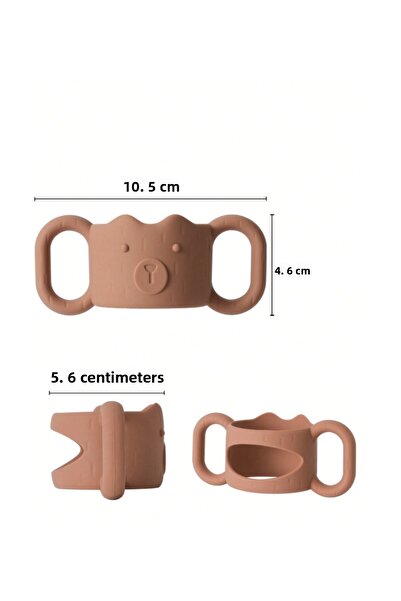 The Cloudish Shop Silicone Baby Bottle Holder Bear Patterned 1 Piece