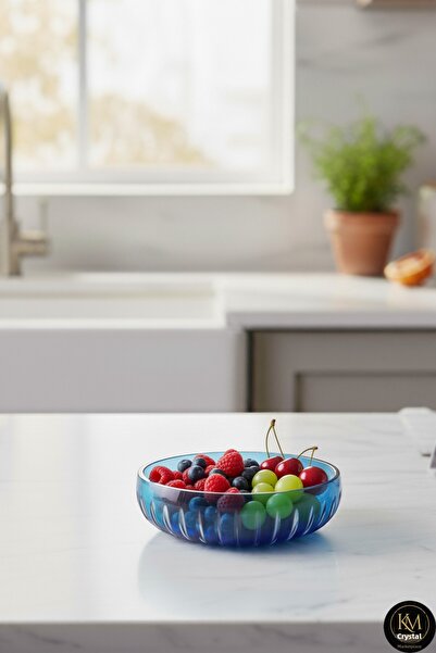 Kristal Market Χειροποίητο Κρυστάλλινο Κομμένο Κάθετο Μοτίβο 28 εκ. Διακοσμητ...