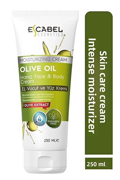 Escabel كريم مكثف لتغذية وترطيب البشرة بزيت الزيتون لليدين والوجه والجسم 250 مل