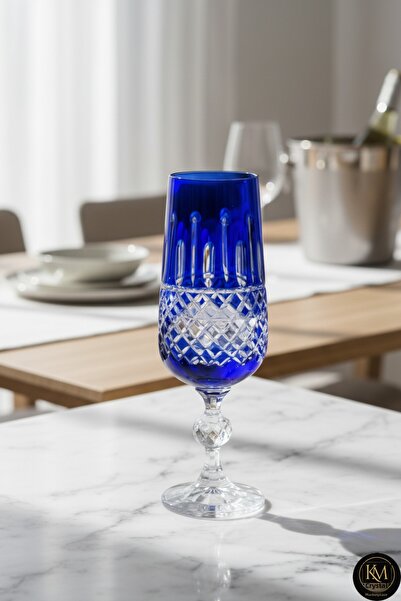 Kristal Market Cutting Handcrafted Crystal Coffee Side Flute Water Glass