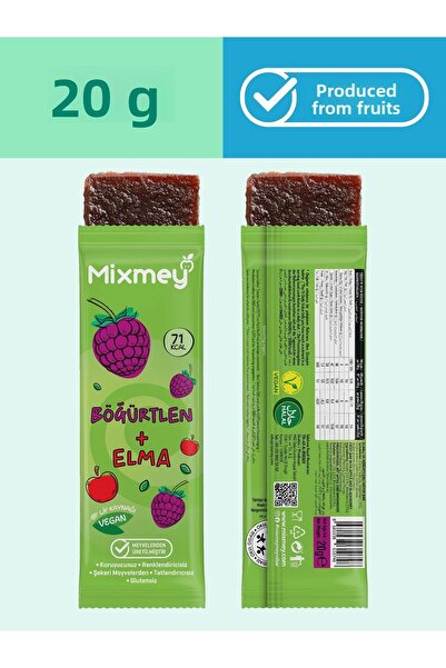 mixmey Mega Mixed Fruit Bar Pack 50 Units |   Healthy Snacks – Vegan, Gluten Free (20Gr X 50 Pcs)