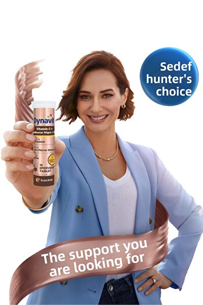 Dynavit فيتامين سي ونبات البلسان والزنك 15 قرص فوار - للمناعة - بنكهة الفواكه المختلطة