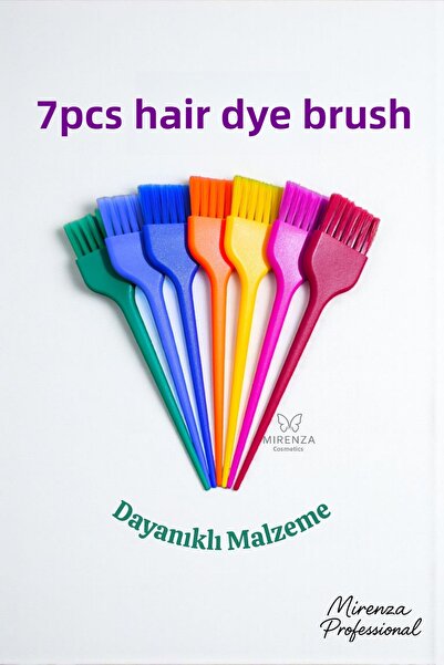 mirenza cosmetic مجموعة فرشاة صبغ الشعر الملونة مكونة من 7 قطع، مادة متينة اح...