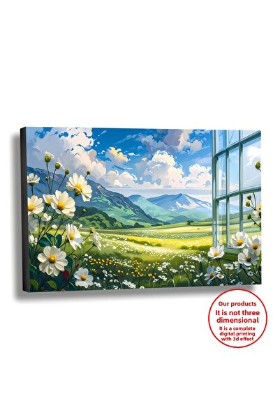 Harikabirev Pictură pe pânză, pe perete, pentru sufragerie, pictură în ulei, peisaj cu efecte, ARTĂ PAPATYALI OVA | CADRU ORIZONTAL UNITAR FĂRĂ CADRU