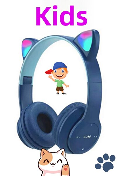 Angelphoto سماعة رأس بلوتوث بلوتوث ملونة مضيئة باللون الأزرق الداكن Rgb أزرق ...