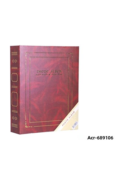 NRCN ألبوم صور من القماش الجلدي أحمر كلاريت مقاس 15 × 20 سم 100 قطعة