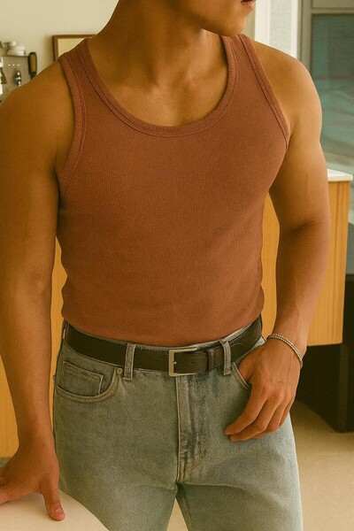 gamaro Men's Halter Neck Slimfit Sportsman Lycra Singlet