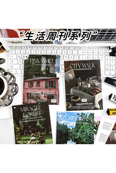 İthal E6-20 pagini Carte cu autocolante în stil Instagram - Culoare: Verde