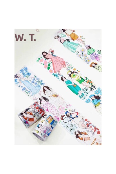 İthal K6-100cm fetiță Banda PET magazin Washitape produs original