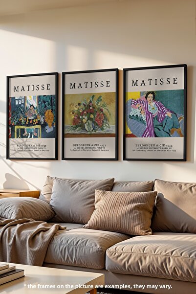 Basquiart Poster înrămat negru Matisse, set de picturi nr. 12