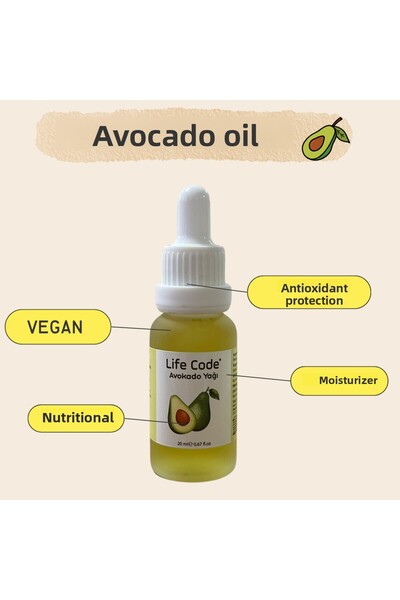 LİFE CODE 100% Natural Avocado Oil 20 ml