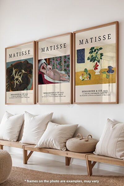 Basquiart Poster artistic Matisse cu ramă din lemn, set de pictură nr. 13
