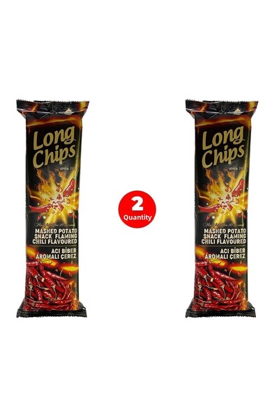 long chips رقائق البطاطس بنكهة الفلفل الحار 75 جرام (2 قطعة)