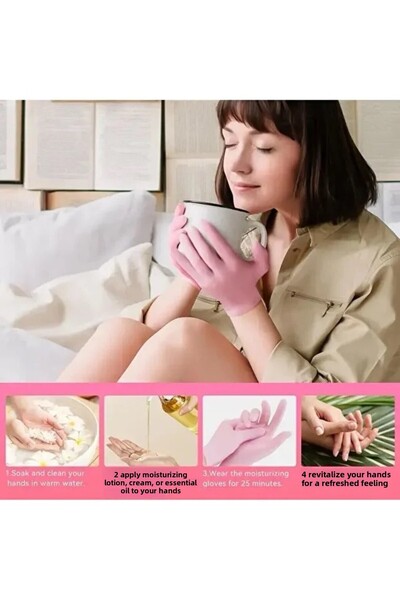 Vitastyle Anti-Crack/Anti-Dryness Silicone Care Gloves Moisturizing and Anti-Cracking Hand Peeling 1 Pair
