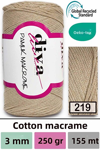 Diva İplik Diva Pamuk Macrame 219 Nohut