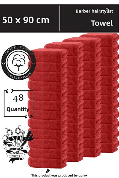 QURRY 48 Pieces 50X90 cm Cotton Wholesale Barber Towels |   Wholesale Hairdressing Towels, |   Suitable Towel