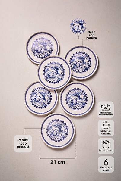 Perotti French Vintage 6-Person Cake Set 21 cm