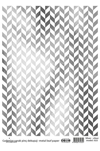 Cadence Silver Leaf Brass Decoapaj Paper - Model 23