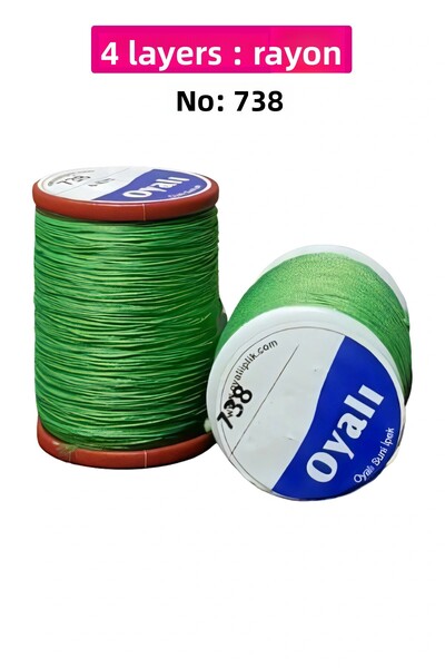 Royaleks Κέντημα 4 στρώσεων από ψεύτικο μεταξωτό νήμα κεντήματος με χάντρες κροσέ Κέντημα Νο:738