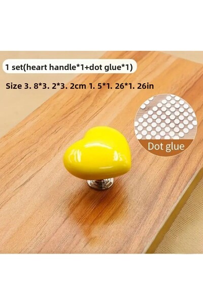 GIFT Toilet Flush Button with Fake Nails for Women, Heart Toilet Seat Cover, Heart Flush - Yellow