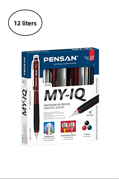 Pensan My IQ 0.7 Mm Versatil Pen 12 Pieces