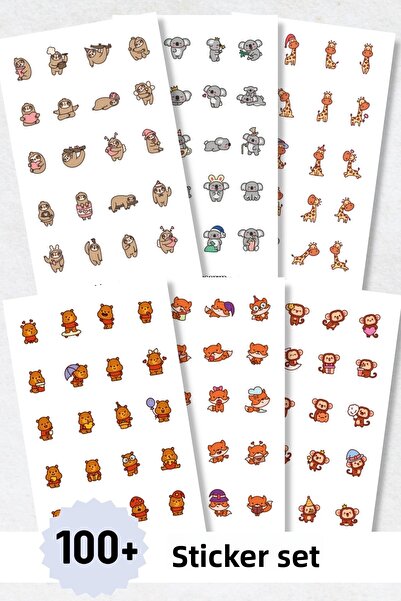 Eldesen Tasarım 6-Piece Sticker Set / Bullet Journal / Scrapbook / Agenda Sti...