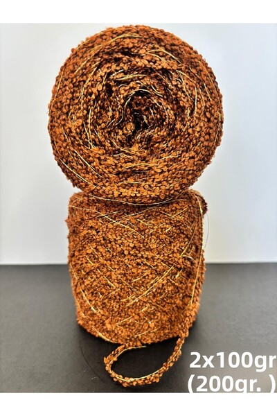 Ana&Kuzusu İplik خيط تابا بوكليت، لامع نحاسي، لامع ذهبي (4 طبقات) خيط سميك لل...