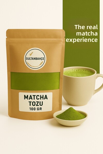sultanbahçe ماتشا 100 جرام - ماتشا نقية 100% - بدون إضافات أو مواد حافظة