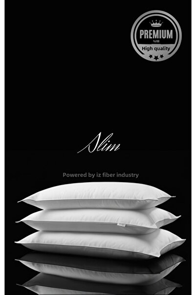 İz Concept İz Premium 3 bucăți pernă ultra subțire cea mai subțire formă 100% silicon HCS umplutură micro satin moale 500 gr