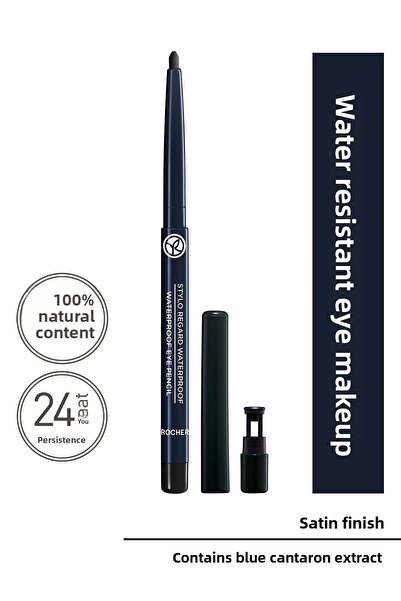 Yves Rocher قلم تحديد العيون أسود مقاوم للماء يدوم طويلاً 0.35 جرام