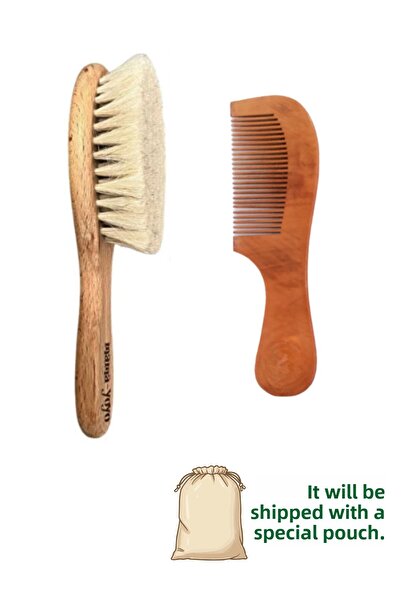 Mama Yoyo Baby&Kids Σετ 2 τεμαχίων με φυσική βούρτσα μαλλιών για μωρά από 100...