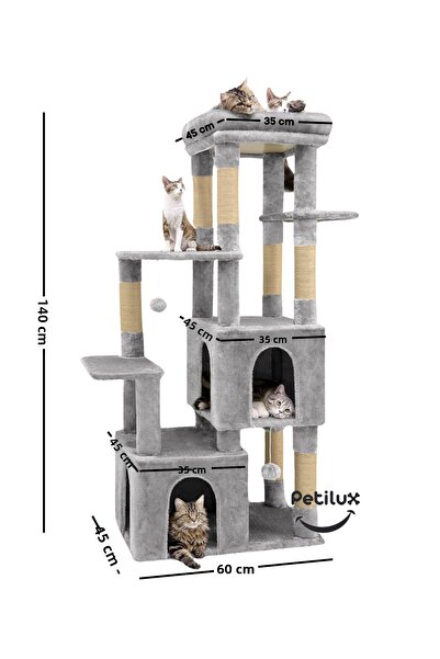 Petilux Multi-Storey Scratching Terrace Luxury Fun Cat Play House
