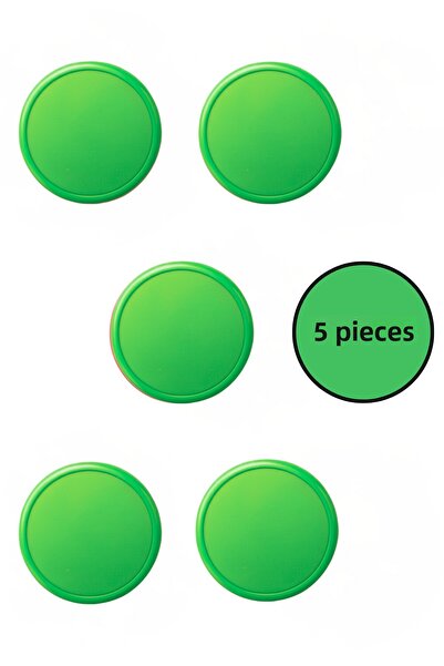 MegaVitrin 5 Pcs Green Kids Room Furniture Knob Set - Abs Plastic Single Button Cabinet and Drawer Knobs