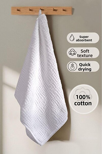 Karna Home Памучна единична кърпа Джакард Карна Премиум Моли - 50 x 90