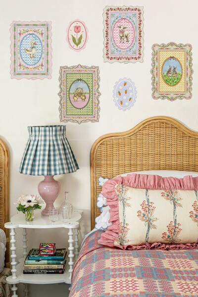 WALLHUMAN Set de autocolante de perete cu aspect de cadru pastoral, tematică ...