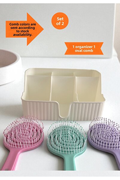 BN Cosmetics مجموعة من منظم متعدد الأغراض + 1 مشط شعر بيضاوي |   العناية بالش...