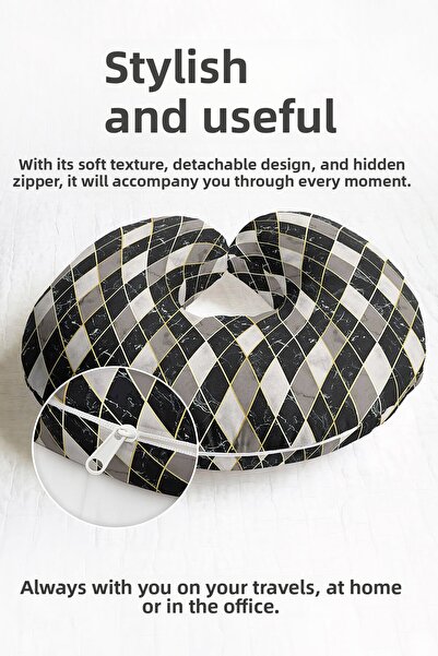 Evimde Bambaşka Pernă ergonomică pentru gât cu model geometric de diamante - ...