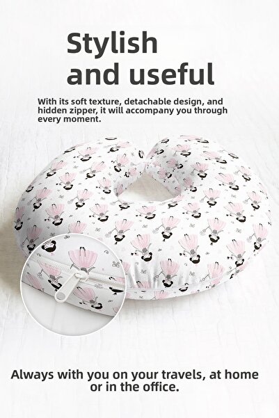 Evimde Bambaşka Pernă pentru gât din bumbac cu model prințesă - Figuri din de...