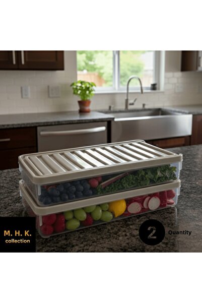MHK Collection Rectangular Storage Box with Plastic Lid
